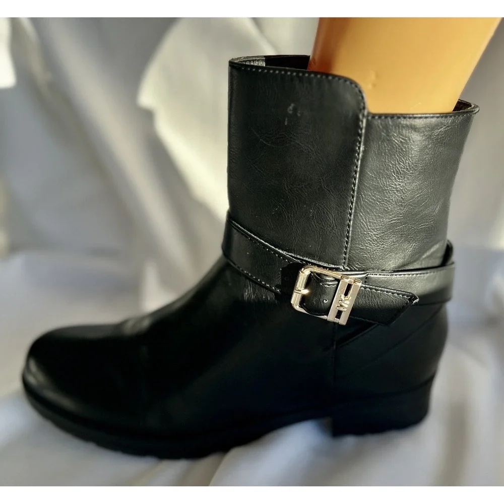 Michael Kors Ankle Black Motorcycle Combat Moto Punk Grunge Biker Rocker Boots 5